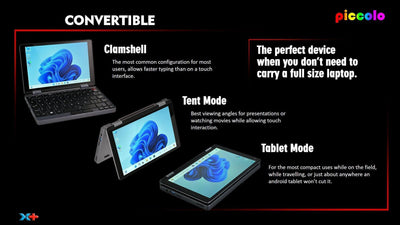 8-inch N150 Netbook - 8" Laptop - 2-in-1 Mini Laptop + Tablet - 12GB DDR5 + 512GB - x-plus.store
